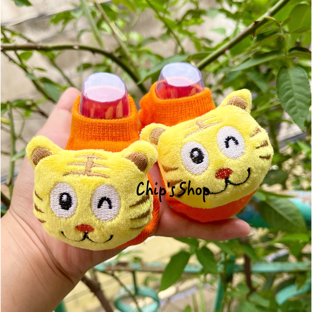 Tất vớ 3D siêu xinh cho bé, Vớ giữ ấm bàn chân hình con vật đáng yêu size sơ sinh. Tất 3D