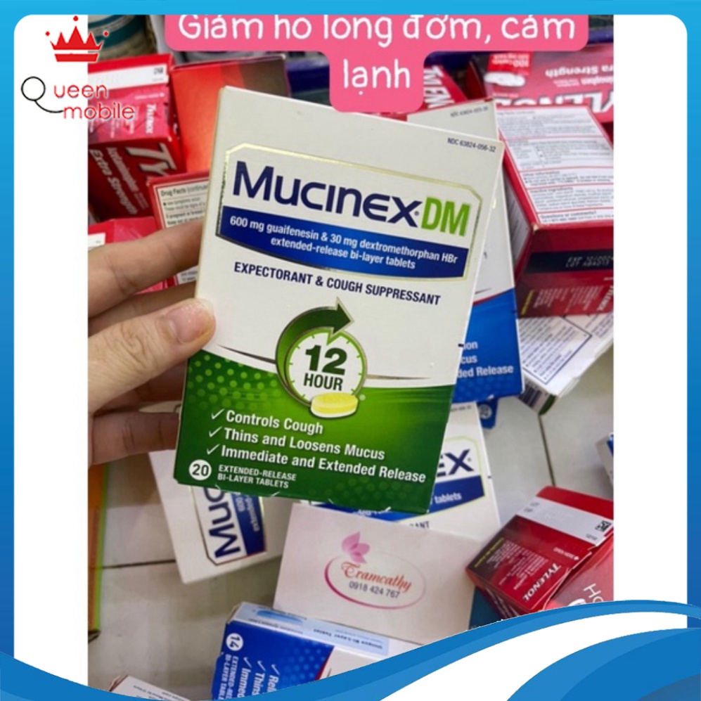 Mucinex DM viên giảm ho long đườm tức ngực [Queen Mobile]