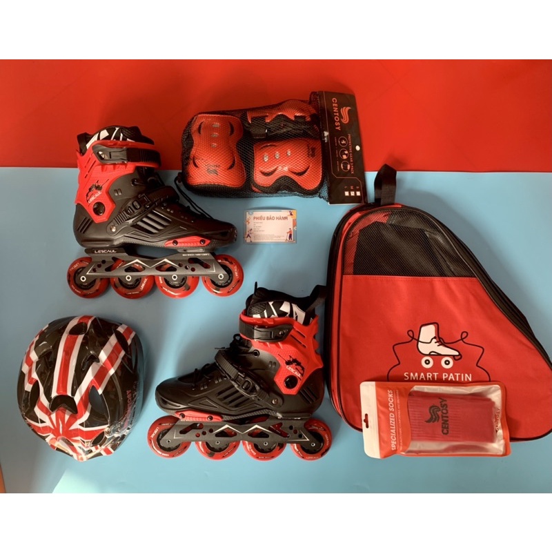 Giày patin người lớn cao cấp LS-6 frame hợp kim, bánh cao su