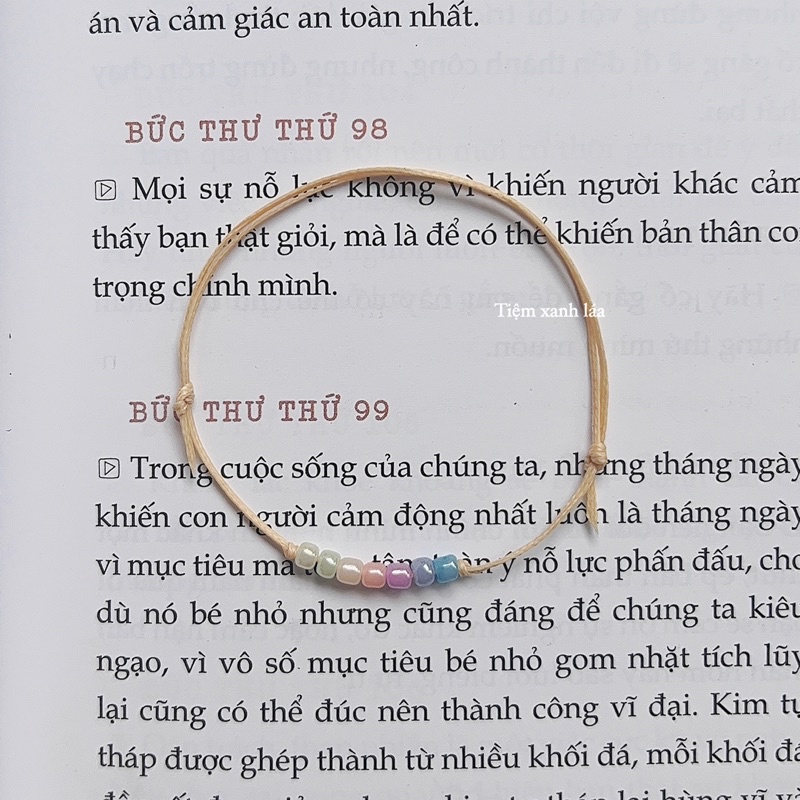 Vòng tay hạt cườm mix 7 màu | Tiệm xanh láa