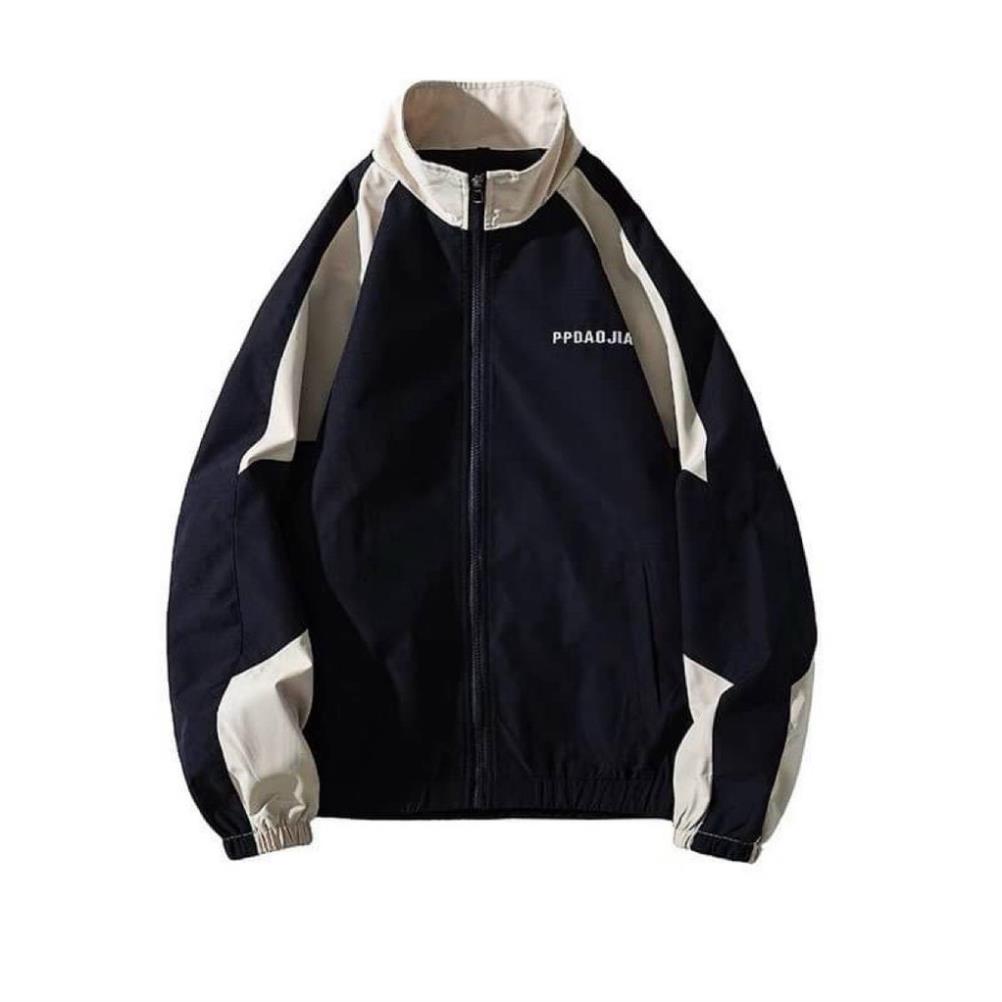 Áo Khoác Dù PPDAOJIA LOGO Nam Nữ Ulzzang Unisex Form Rộng Bomber TRƠN Jacket -