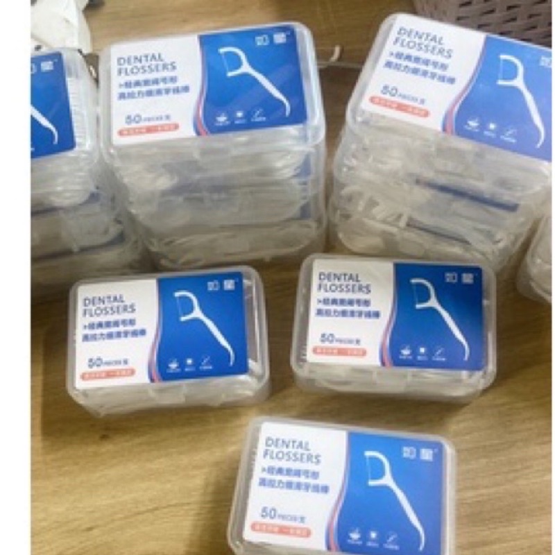 Hộp 50 Chiếc Tăm Chỉ Nha Khoa Sợi Chỉ Mảnh