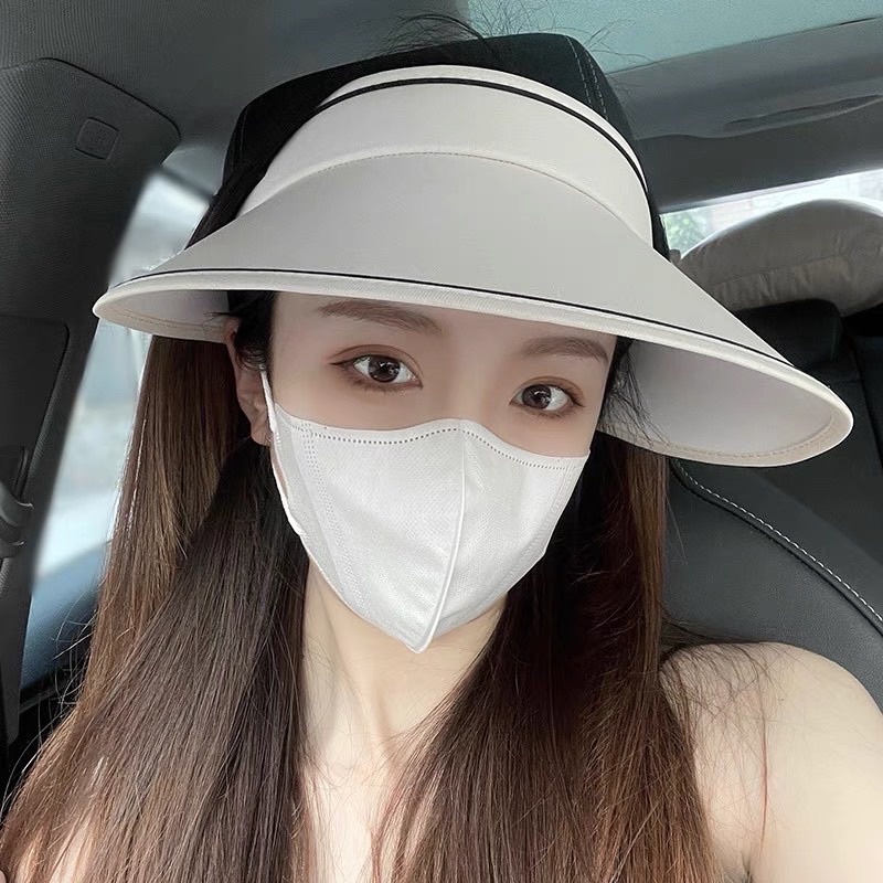 Mũ rộng vành thời trang KOMI nón nữ nửa đầu chống nắng chống UV năng động trẻ trung 2023