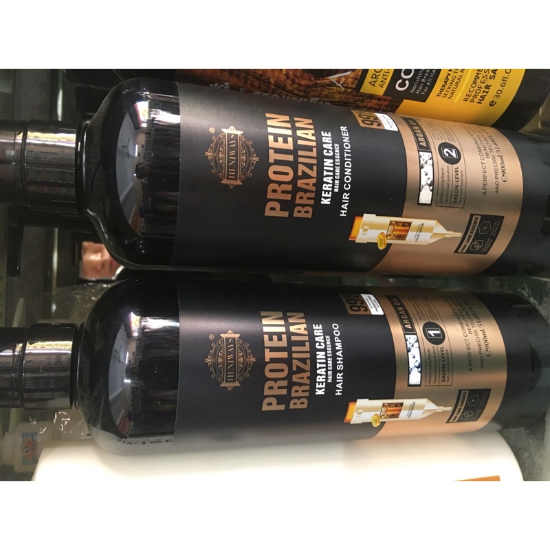 Dầu gội , dầu xả heniways protein brazilian mọc tóc, siêu phục hồi