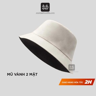 Mũ bucket vành tròn Melodi, nón tai bèo vành tròn trơn 2 mặt form unisex