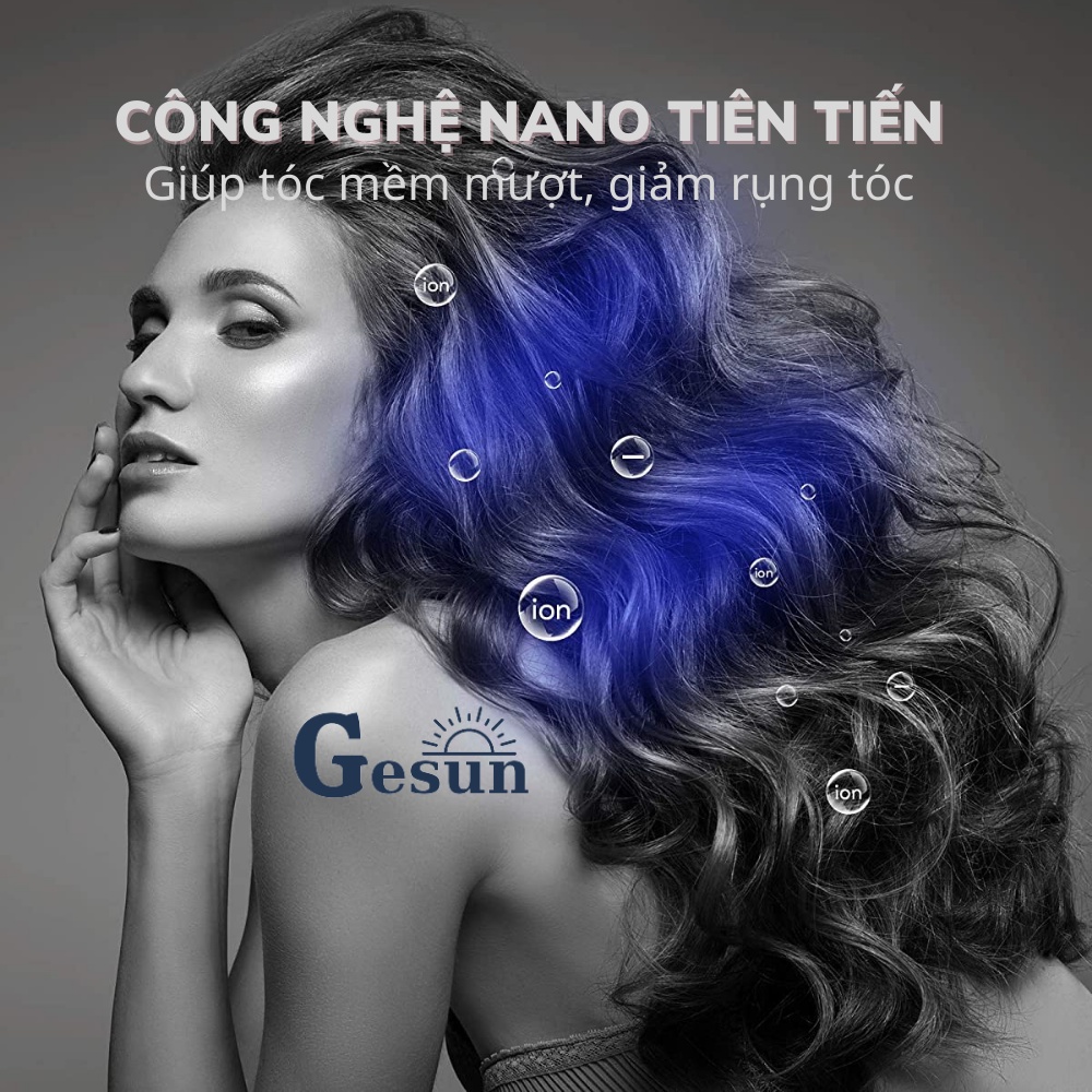 Máy sấy tóc công suất lớn KIPOZI 1800W cao cấp máy sấy tóc nóng lạnh công nghệ ion âm giúp khô nhanh, bóng mượt -BH 2năm