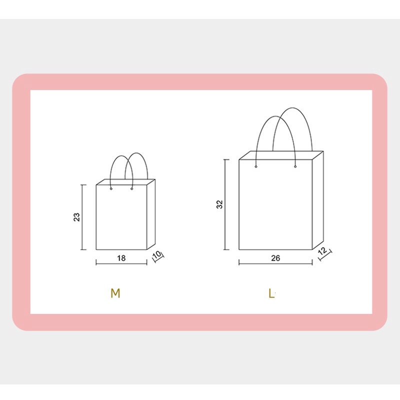 Túi đựng quà mặt kính hoạt hình Nhật Bản cô bé dễ thương
