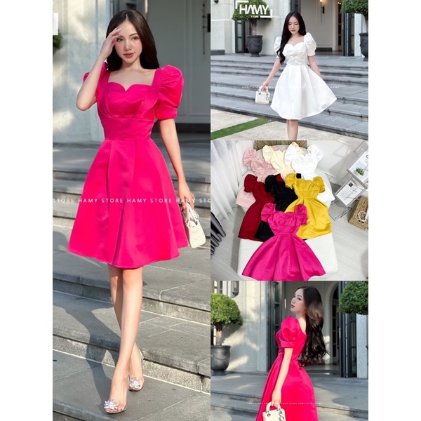 Đầm Công Chúa Xếp Ngực Ngắn