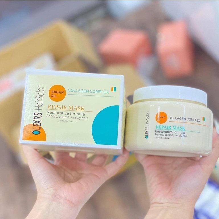 Kem ủ tóc phục hồi siêu mượt Olexrs Hair Salon Collagen Complex 500ml-DP2018