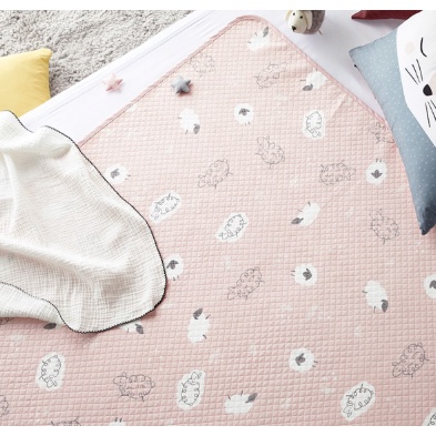 Thảm chống thấm cotton organic Prielle /thảm em bé /miếng lót em bé/ Made in Korea