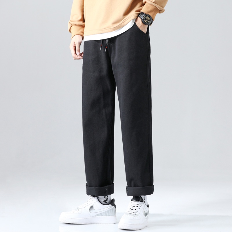 Quần Baggy Chất Kaki Unisex VICENZO Cạp Chun Dáng Đứng