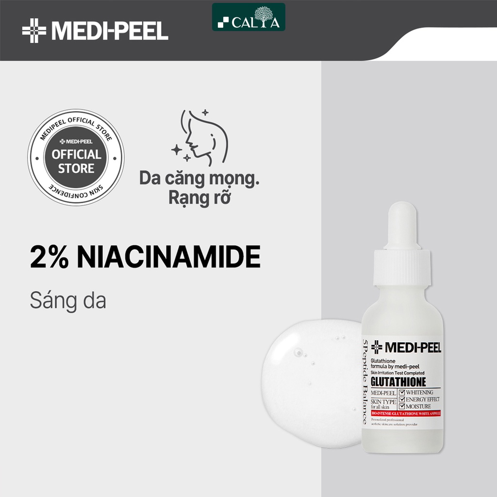 Combo Serum Và Kem Dưỡng Medi-Peel Dưỡng Trắng, Giảm Thâm Sạm - Medipeel Glutathione 600 White Cream, Ampoule 30ml/50g