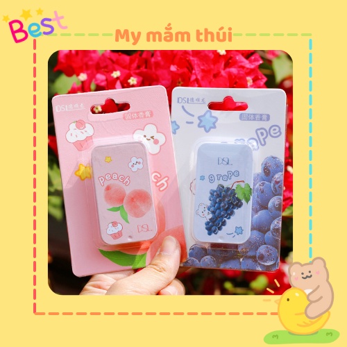 Nước hoa khô dạng sáp mùi chanh/dâu/nho/đào