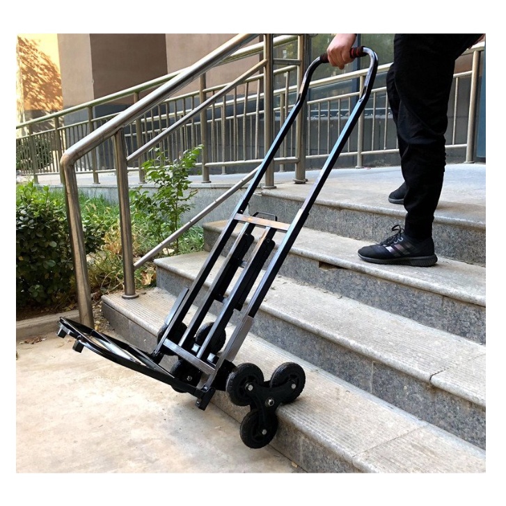 Xe kéo hàng hỗ trợ vận chuyển leo cầu thang 6 bánh gấp gọn Portable Trolley with Three-Wheel Chassis 200kg Max