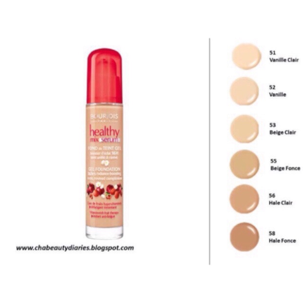 Kem Nền Bourjois Healthy Mix Serum Gel Foundation (30ml) Made in Paris