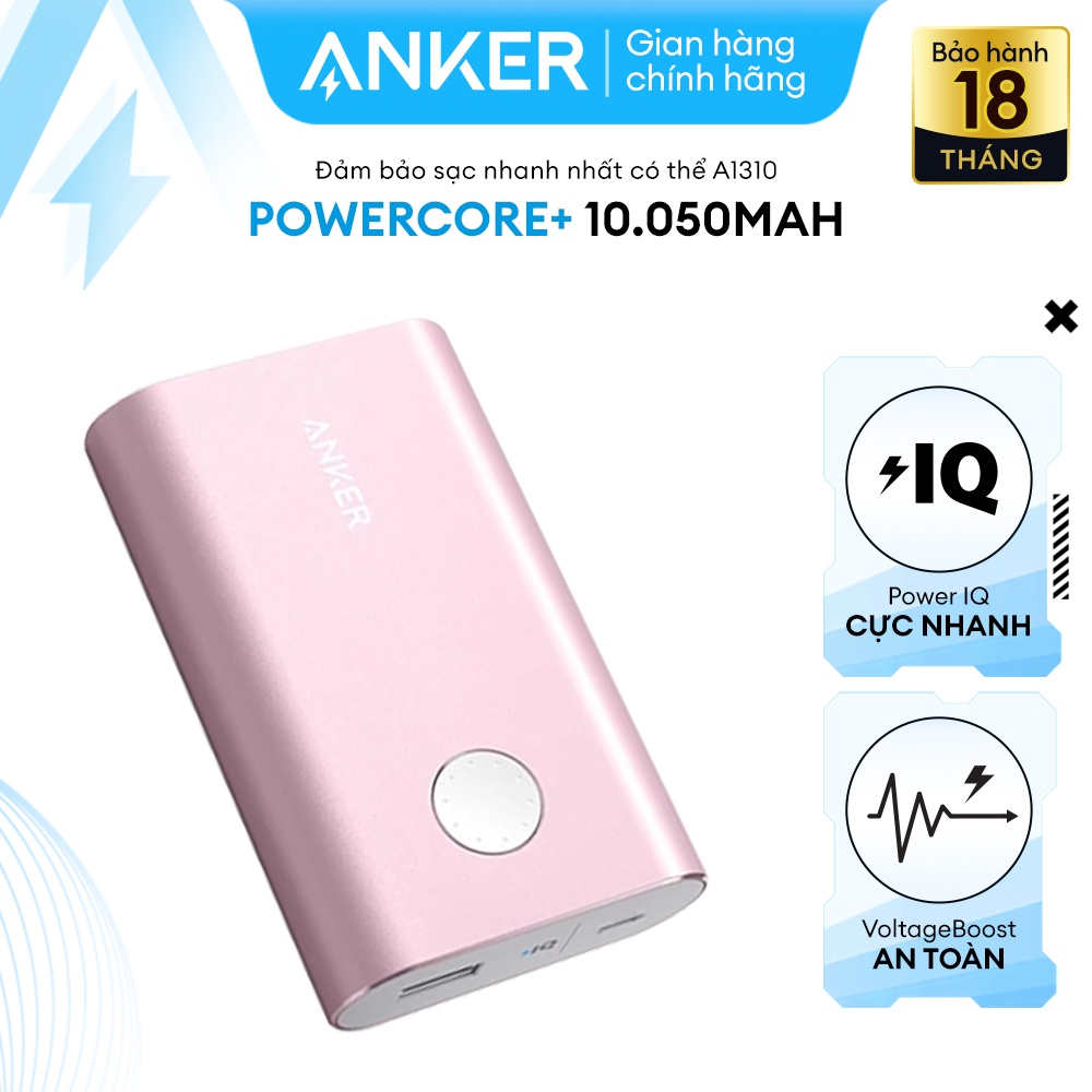 Pin sạc dự phòng ANKER PowerCore+ 10050mAh Quick Charge 2.0 - A1310