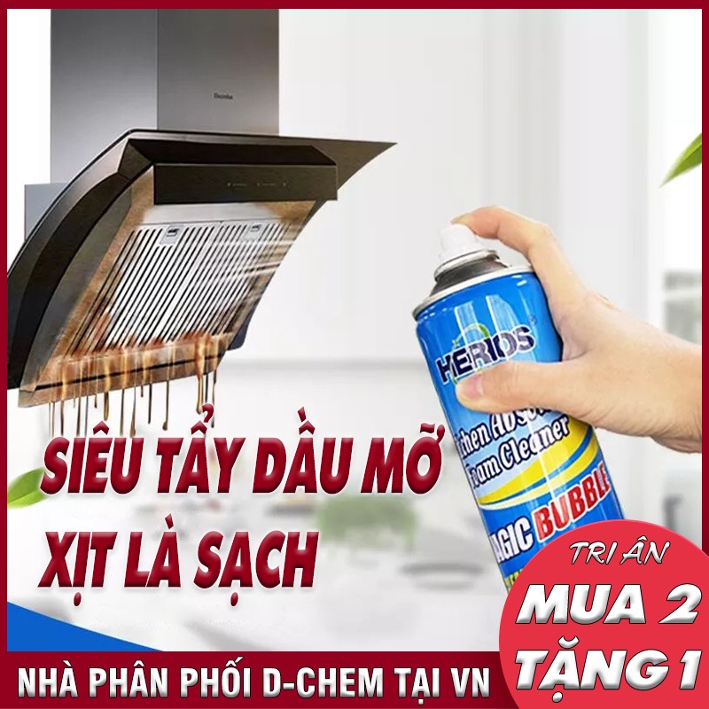 Dung Dịch Tẩy Dầu Mỡ Nhà Bếp Magic Bubble Tẩy Sạch Lưới Lọc Máy Hút Mùi, Bếp Ga, Bếp Từ, Tường Ốp, Chậu Rửa Nhanh Chóng