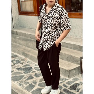Sơ mi TN lụa họa tiết mango By 1M