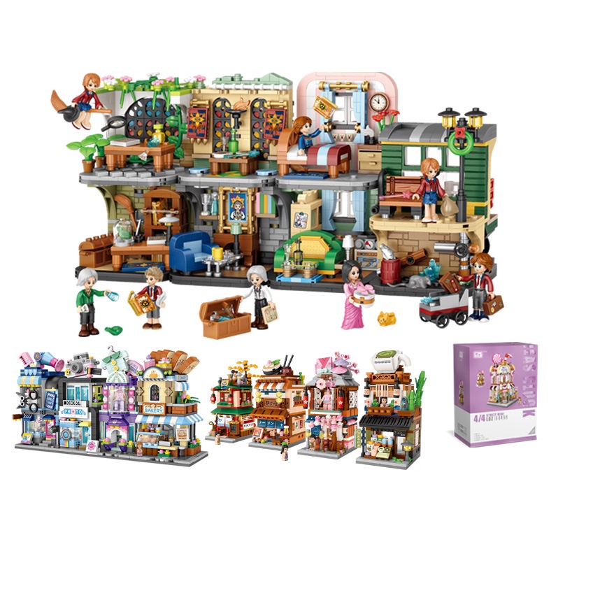 Combo đồ chơi lắp ráp mô hình Cửa hàng Đường phố và ngôi  nhà phép thuật - Building Blocks nhiều mẫu