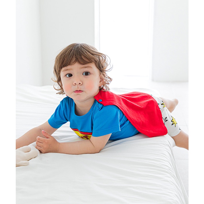 Bộ Cộc Tay Homewear Mặc Nhà Siêu Nhân CORDI-I Nội Địa Hàn Cho Bé Trai
