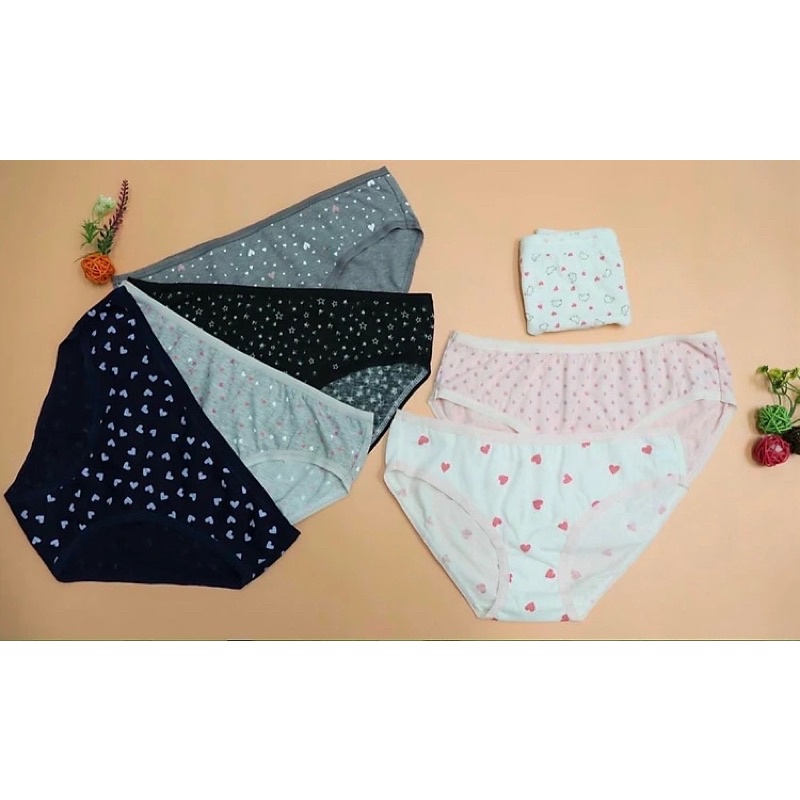 Quần lót nữ dinh thun cotton mềm mại,hình in dễ thương sắc nét,quần chip bé gái chấm bi 2702