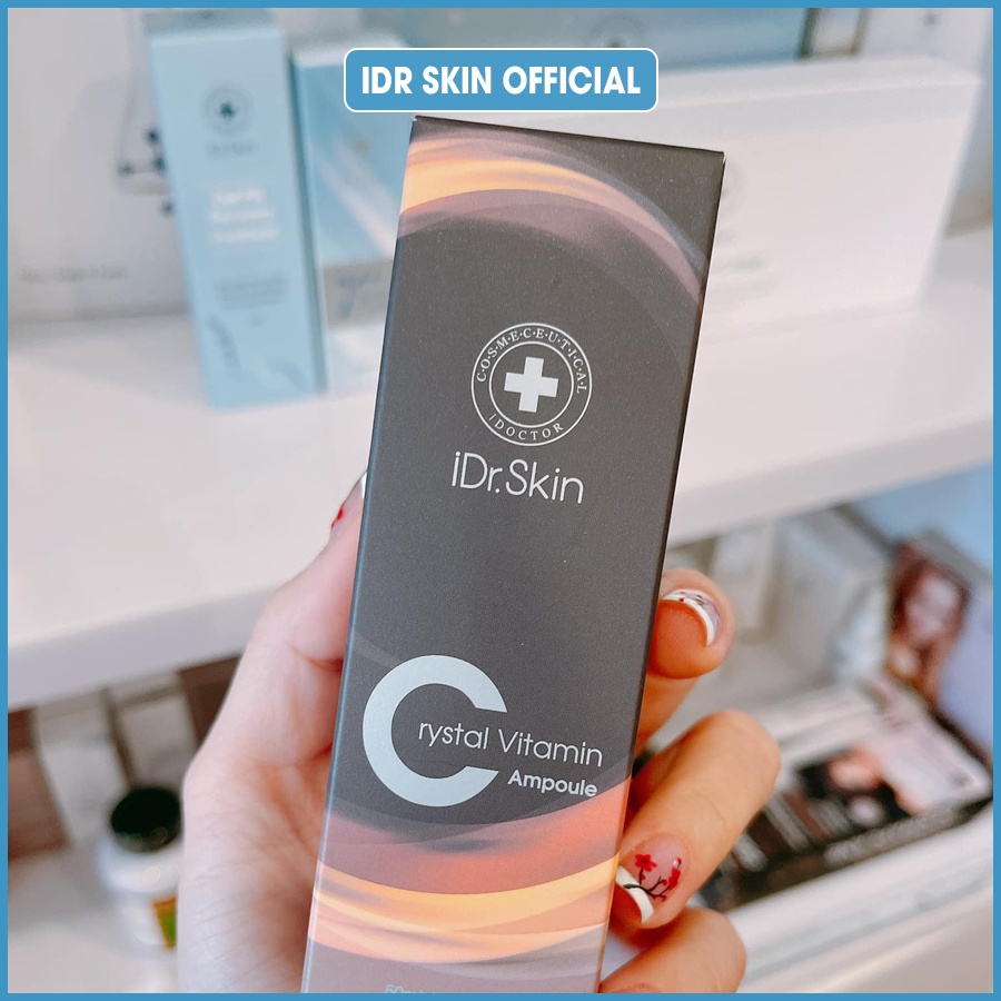 Tinh chất trắng da Idr Skin Crystal Vitamin C Ampoule Serum dưỡng ẩm mờ thâm nám