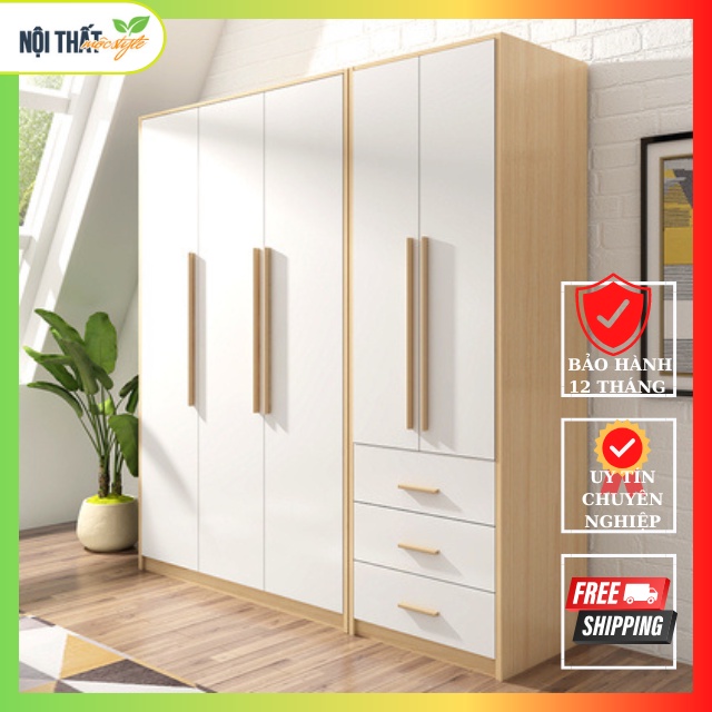 Tủ quần áo Bắc Âu tối giản hiện đại cho căn hộ nhỏ phòng ngủ hộ gia đình,Tủ gỗ công nghiệp đa năng cánh mở bền đẹp