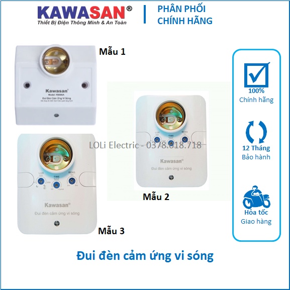 Đui đèn cảm ứng Vi song RS686A RS686B RS686C Kawasan - LOLi Electric