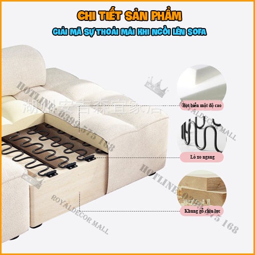 Ghế Sofa Tatami, Ghế Sofa Phong Cách Tối Giản, Bọc Vải Cashmere  - Nội Thất Phòng Khách | BigBuy360 - bigbuy360.vn