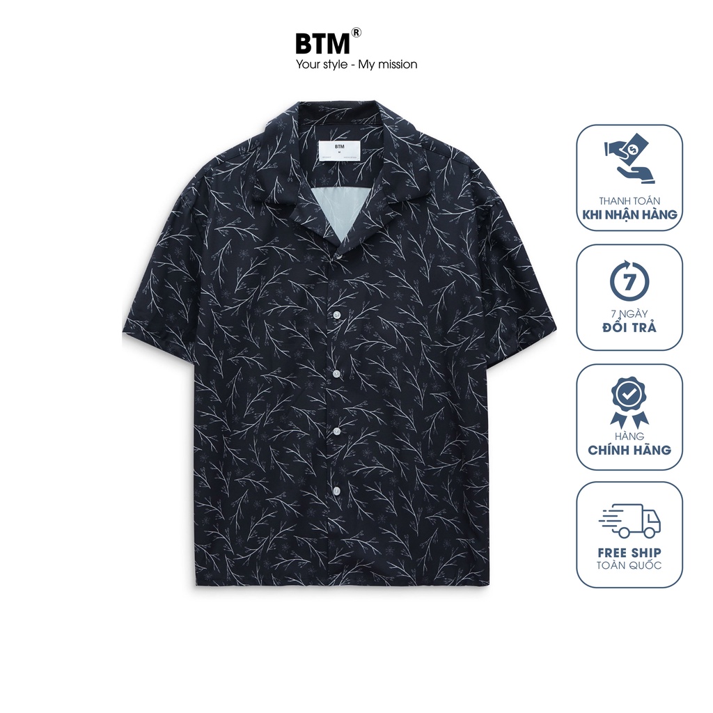 ÁO SMCT PIJAMA họa tiết nhánh và lá brandches and leaves - 4.534.1 - BENTINO