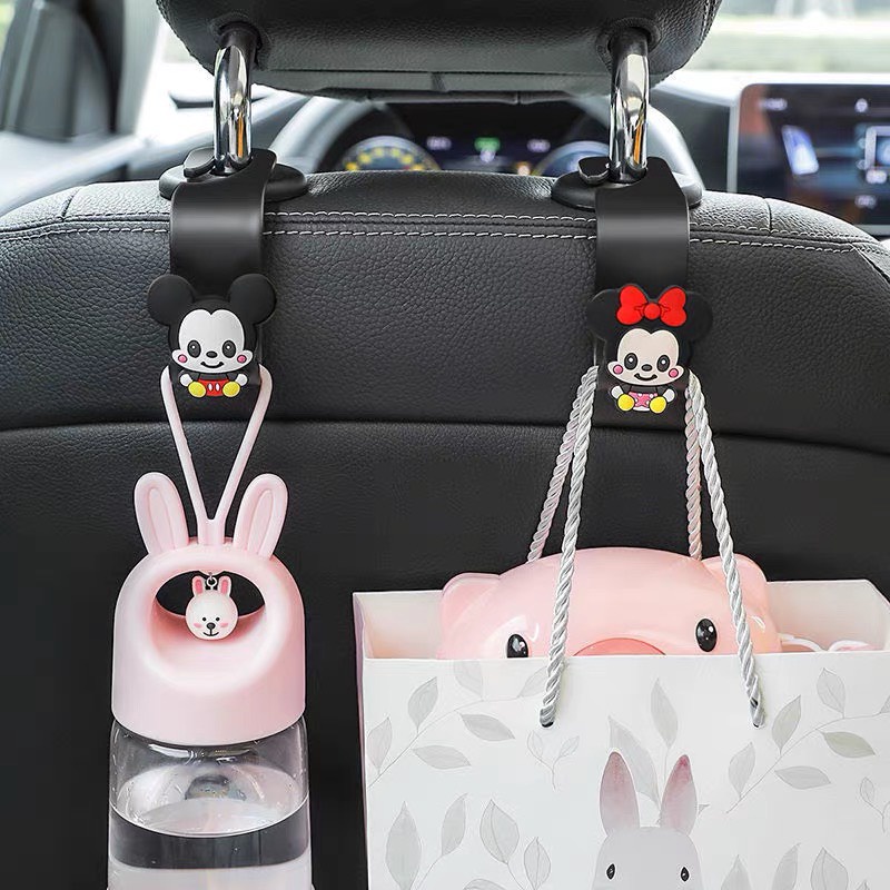 Móc treo đồ xe ô tô dán sticker dễ thương hình chữ S - Móc treo đồ cài sau ghế xe ô tô Cao Cấp ,móc treo đồ trên xe ô tô