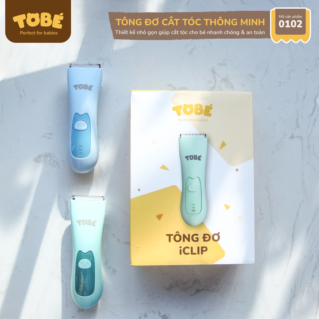 Tông đơ cắt tóc iclip Tobe thiết kế nhỏ gọn an toàn cho bé