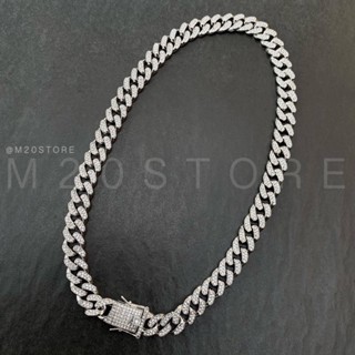 Vòng Cổ Cuban Đính Đá Bling Bling,Dây Chuyền Nam Nữ M20store Cá Tính Hiphop Lấp Lánh Siêu Bền Đẹp