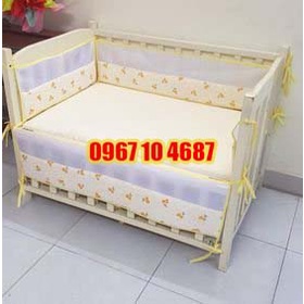 Quây cũi phối lưới cho bé - Nhận may theo size cũi bé