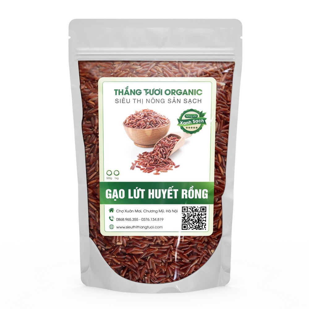 GẠO LỨT HUYẾT RỒNG hữu cơ cao cấp THƠM DẺO CƠM ăn kiêng giảm cân, làm trà thảo mộc thải độc