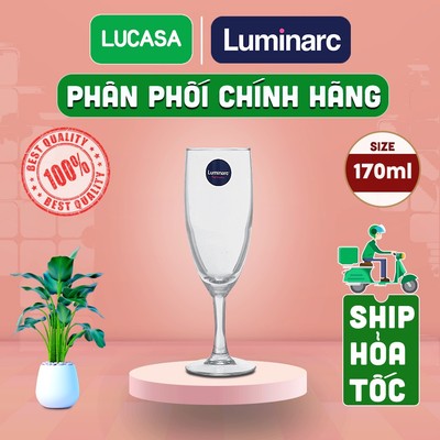 Ly Rượu Champagne Thủy Tinh Luminarc Elegance 170ml - L12063 | Phân Phối Chính Hãng