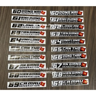 Tem 63 tỉnh thành dán xe máy TanthanhPT