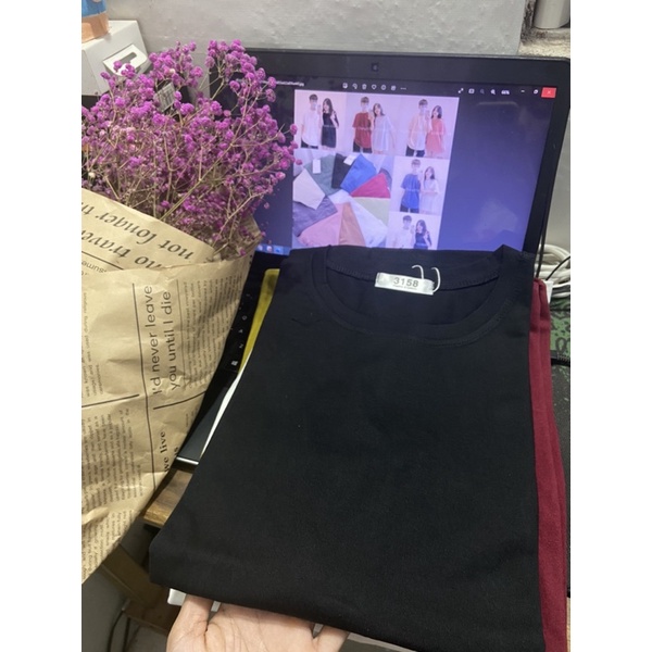 Áo Thun Trơn 3158,Áo Phông Chất Cotton Khô Dày Dặn