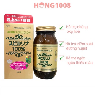 Tảo xoắn spirulina nhật bản hộp 2200 viên tem đỏ hàng chính hãng - ảnh sản phẩm 1