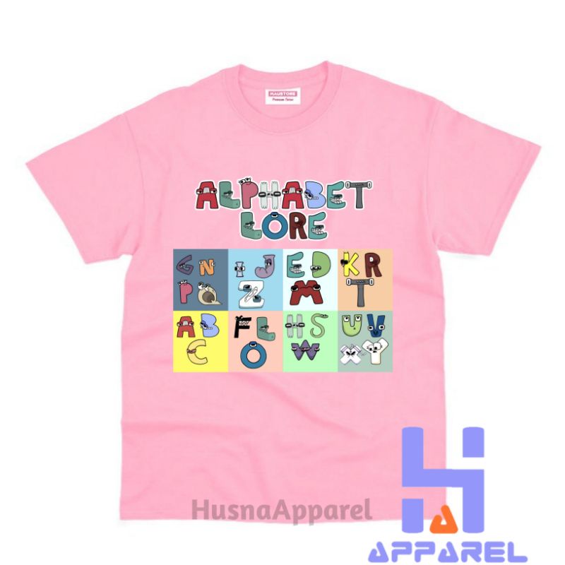 Áo thun cho bé trai và bé gái in hình ALPHABET LORE dễ thương, chất liệu cotton mềm mịn thoáng mát NTShirt 11