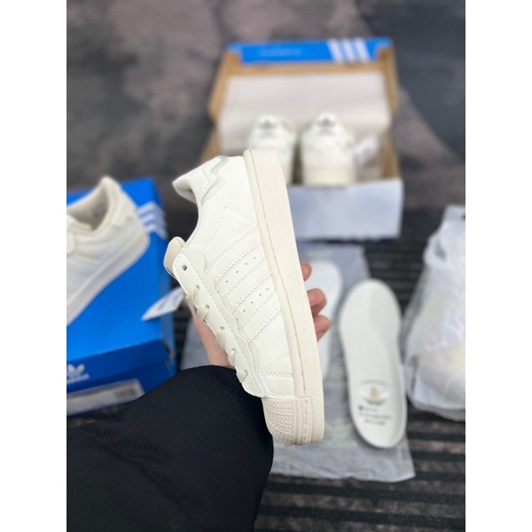 Giày Thể Thao  Adidas Sò Kem Chảy  Màu Kem ,Superstar Das Sò Màu Kem Trắng  Hot Trend 2023