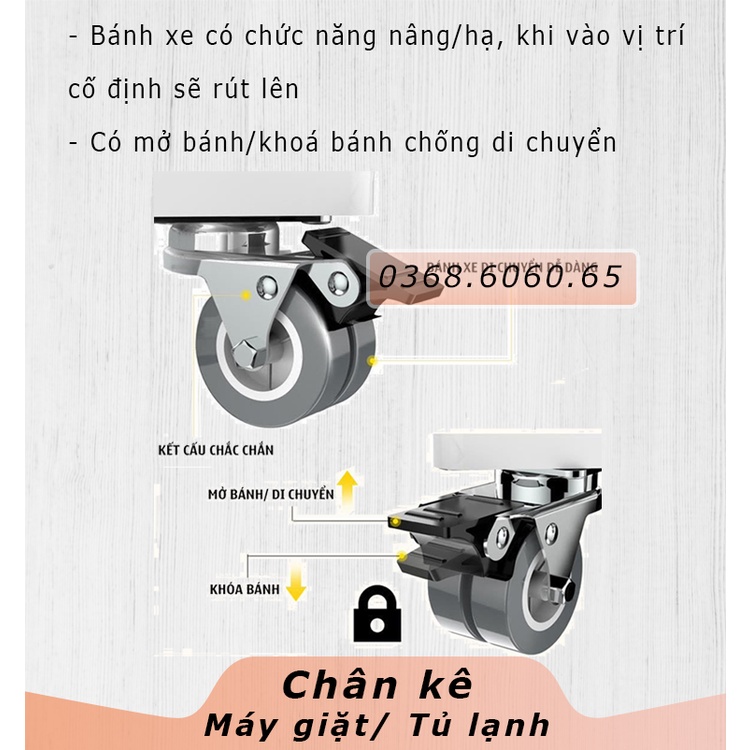 #Có bánh xe #Chân máy giặt - #Chân tủ lạnh/ #Kệ máy giặt