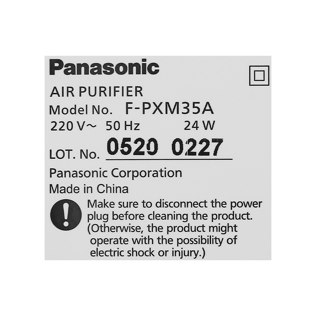 [PANASONIC | F-PXM35A] Máy lọc không khí Panasonic F-PXM35A-S / F-PXM35A-B