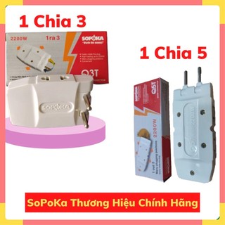 Phích cắm điện thông minh SOPOKA 1 chia 3, chia 5, ổ cắm điện đa năng chống cháy nổ