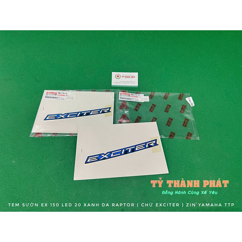 Tem sườn Ex 150 Led 2020 Xanh Da Raptor