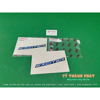 Tem sườn Ex 150 Led 2020 Xanh Da Raptor ( chử Exciter ) (1 Miếng)