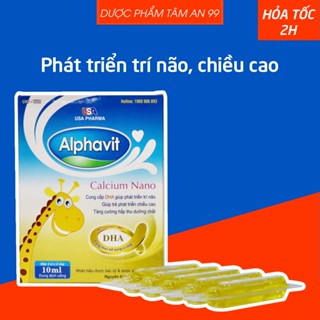Alphavit Calcium Nano siro bổ sung canxi, vitamin D3 giúp bé tăng chiều cao, chắc khỏe xương - 20 ống