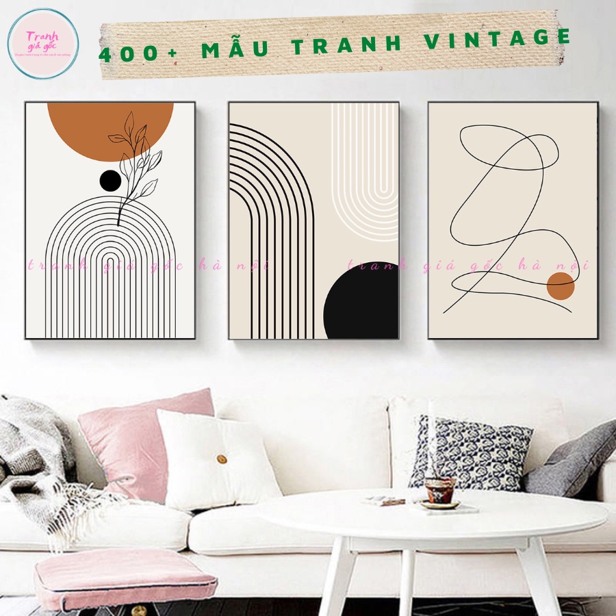 Tranh tối giản chất liệu canvas đã có khung composite, móc treo, đinh 3 chân size nhỏ và vừa [vào shop xem nhiều mẫu]