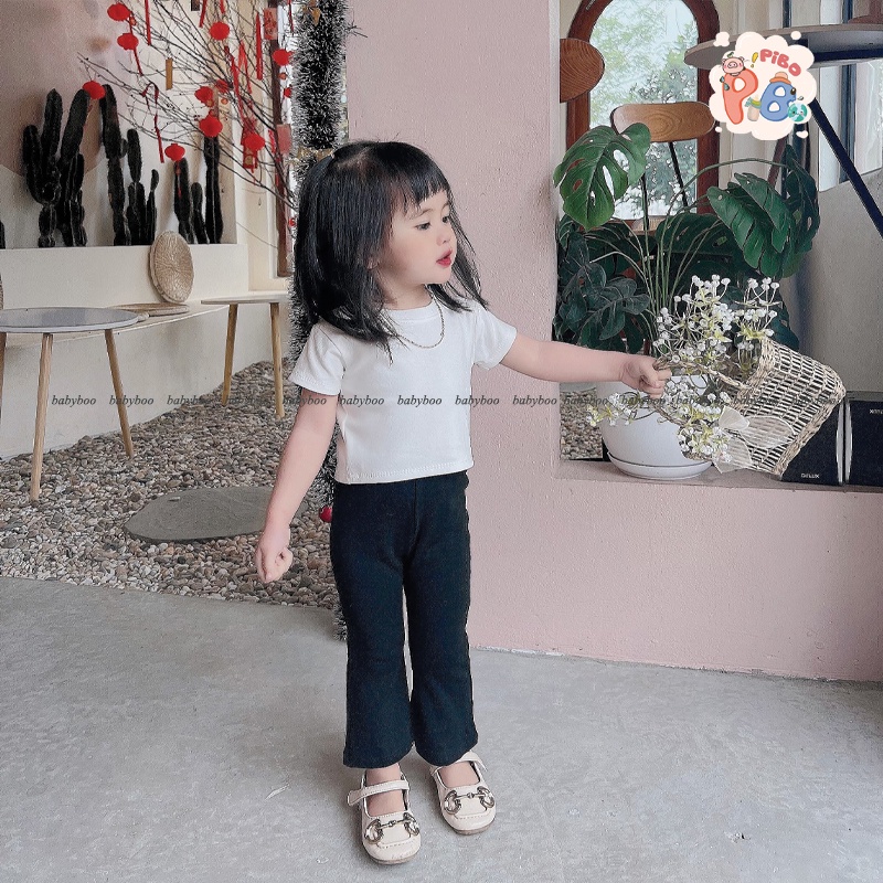 Áo Croptop Cộc Tay Bé Gái Đáng Yêu , Vải Zip Cao Cấp, Dễ Phối Đồ, Quần Áo Bé Gái - BabyBoo - PiBo Store