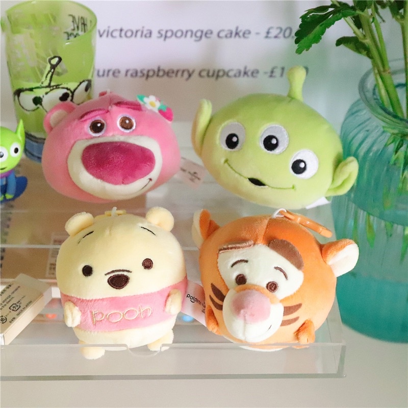 Móc Chìa Khoá Mặt Gấu 3 Mắt Alien Mềm A96, Móc Khoá Gấu Alien Nén Xả Stress Thú Vị